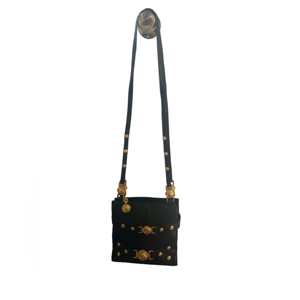 Gianni Versace Vintage Couture Black Gold Medusa Chain Mini bag - Picture 5 of 13